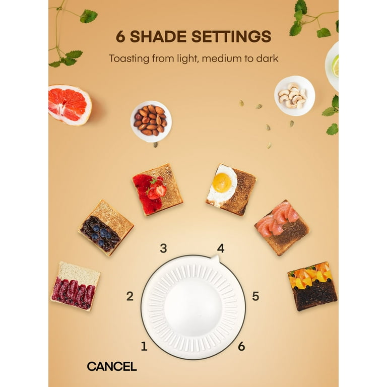 Fohere 2 Slice Toaster with 6 Browning Settings – Compact 700W Bread Toaster with Crumb Tray & Cord | AmazPromo