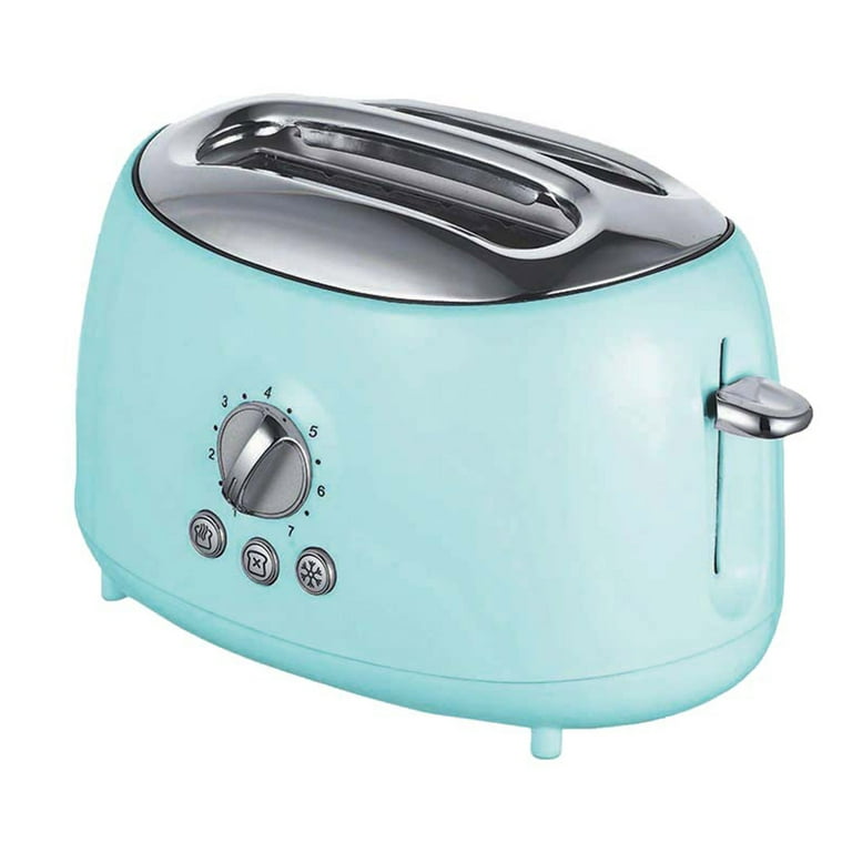 Retro Blue 2-Slice Toaster with Extra-Wide Slots – Brentwood Cool Touch 700W Toaster with 7 Browning | AmazPromo