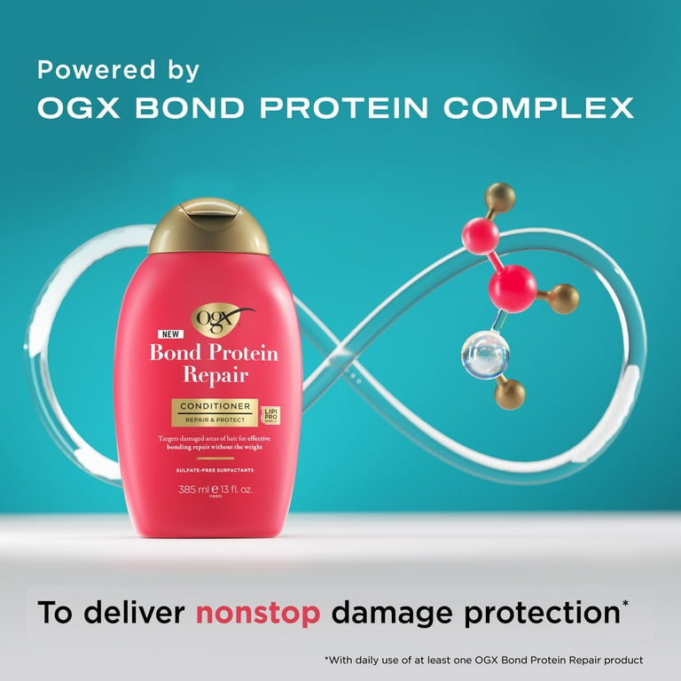 OGX Repair and Protect Bond Protein Repair Conditioner, 13 fl. oz – Lightweight Moisturizer for Dry | AmazPromo