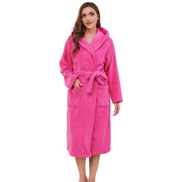 Heartnice Plush Fleece Hooded Robe for Women – Ultra Soft Long Warm Bathrobe with Pockets | AmazPromo