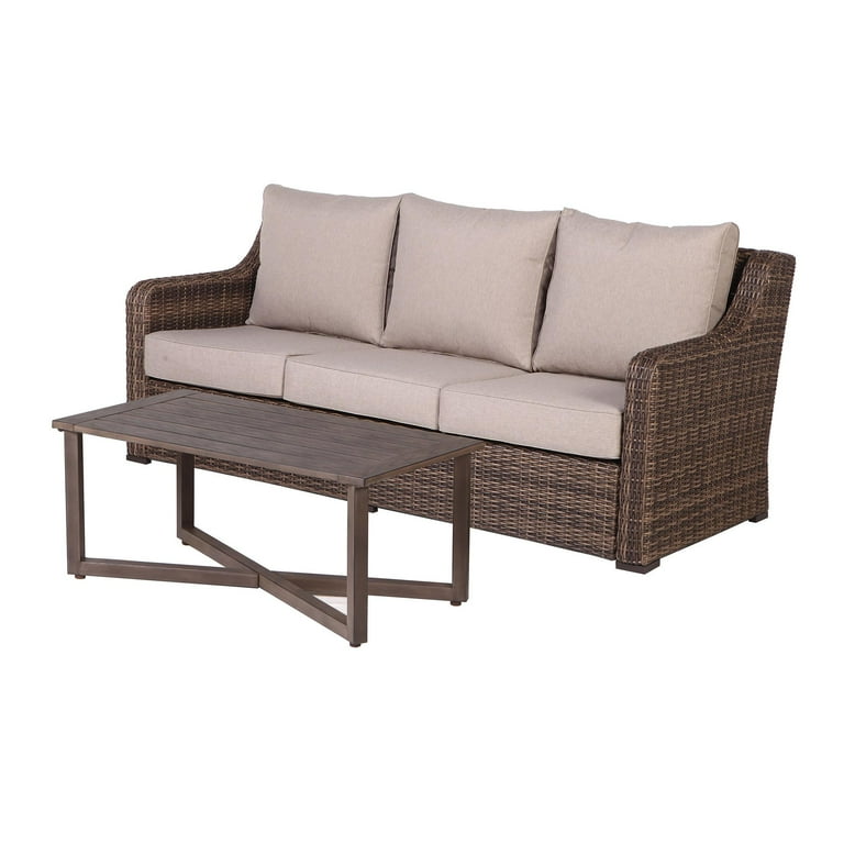 Better Homes & Gardens Hawthorne Park 4-Piece Patio Conversation Set – Outdoor Wicker Sofa & Chairs extra image