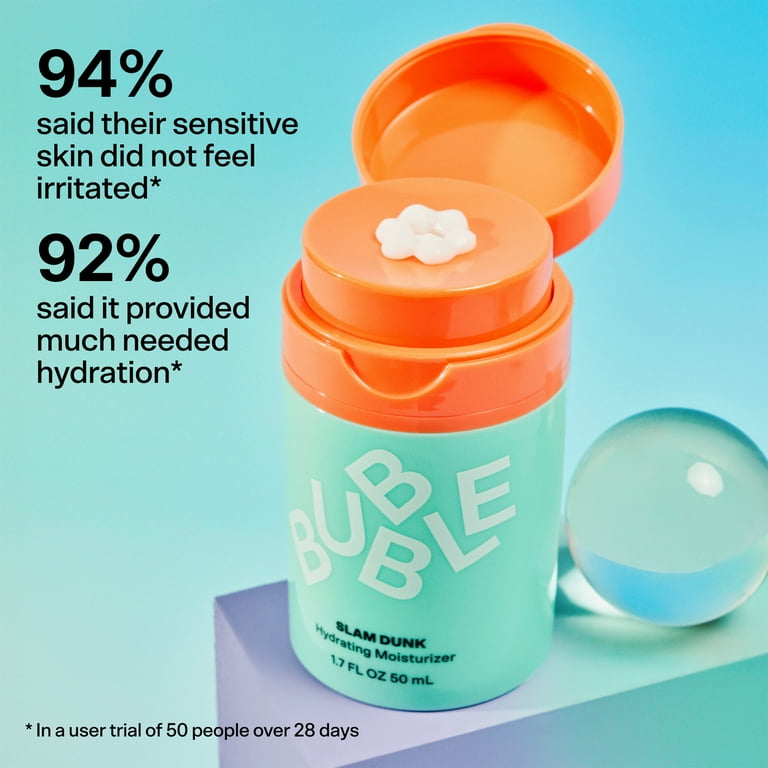 Bubble Slam Dunk Hydrating Face Moisturizer for Dry & Normal Skin – Daily Lightweight Cream | AmazPromo