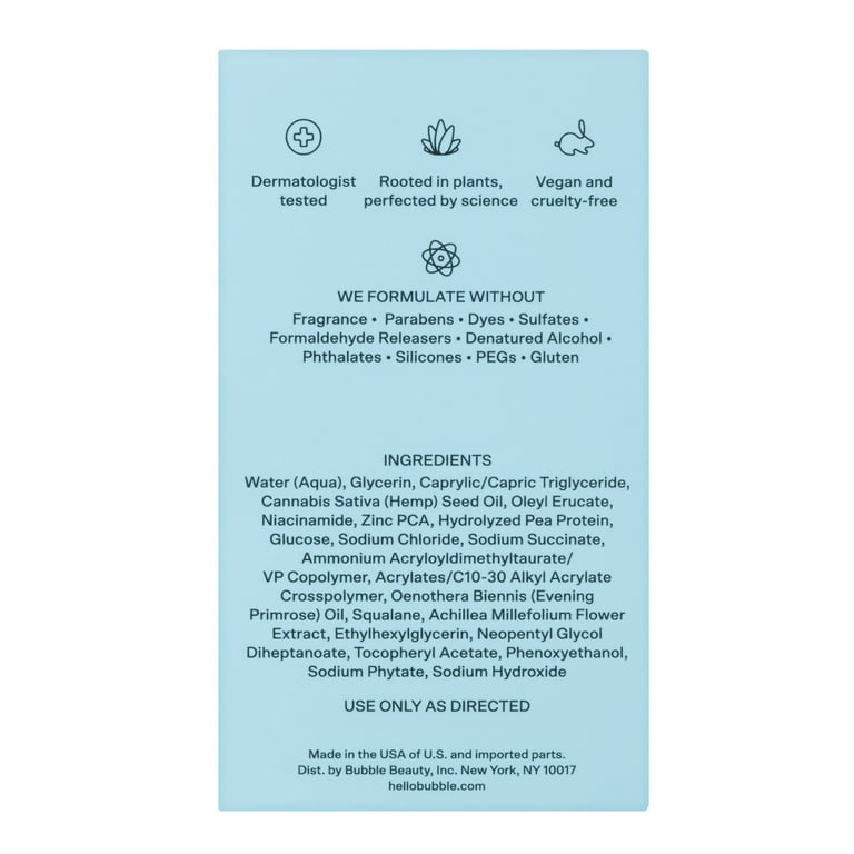 Bubble Skincare Level Up Oil-Control Gel Moisturizer for Face - Hydrating Blue Light Defense Cream extra image