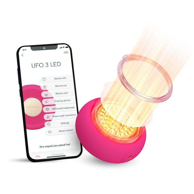FOREO UFO 3 LED Hydration & Glow Smart Mask Set – Red Light Therapy Facial Device with 14 Sheet Mask | AmazPromo