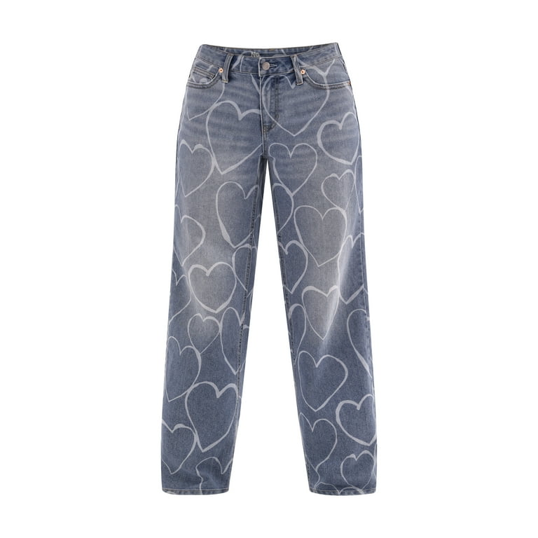 No Boundaries Women's Low Rise Wide Leg Baggy Jeans – 90s Vintage Look, 31” Inseam, Stretch Denim extra image