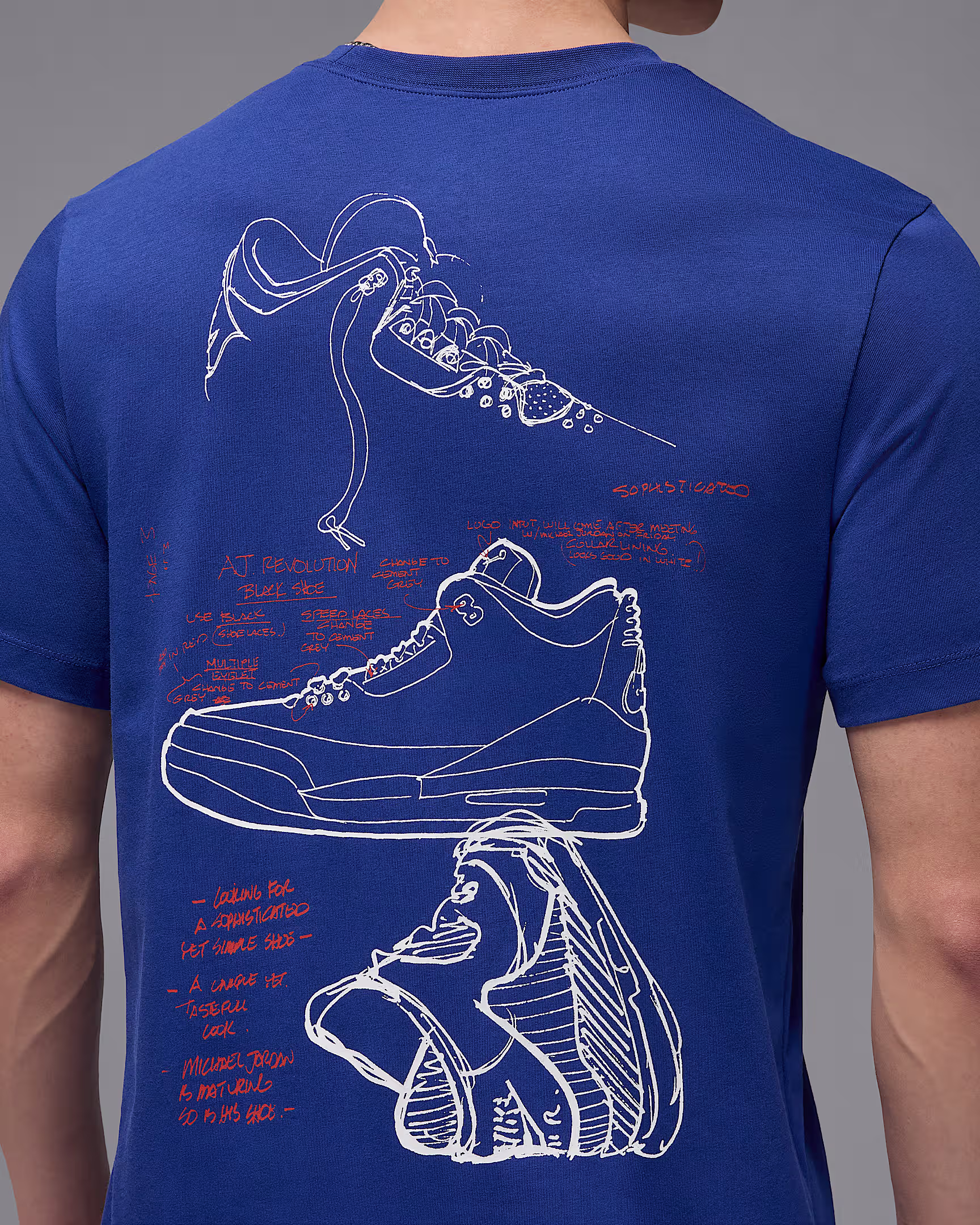 Jordan Rare Air T-Shirt – Deep Royal Blue | 100% Cotton Graphic Tee Inspired by Design Sketches | AmazPromo