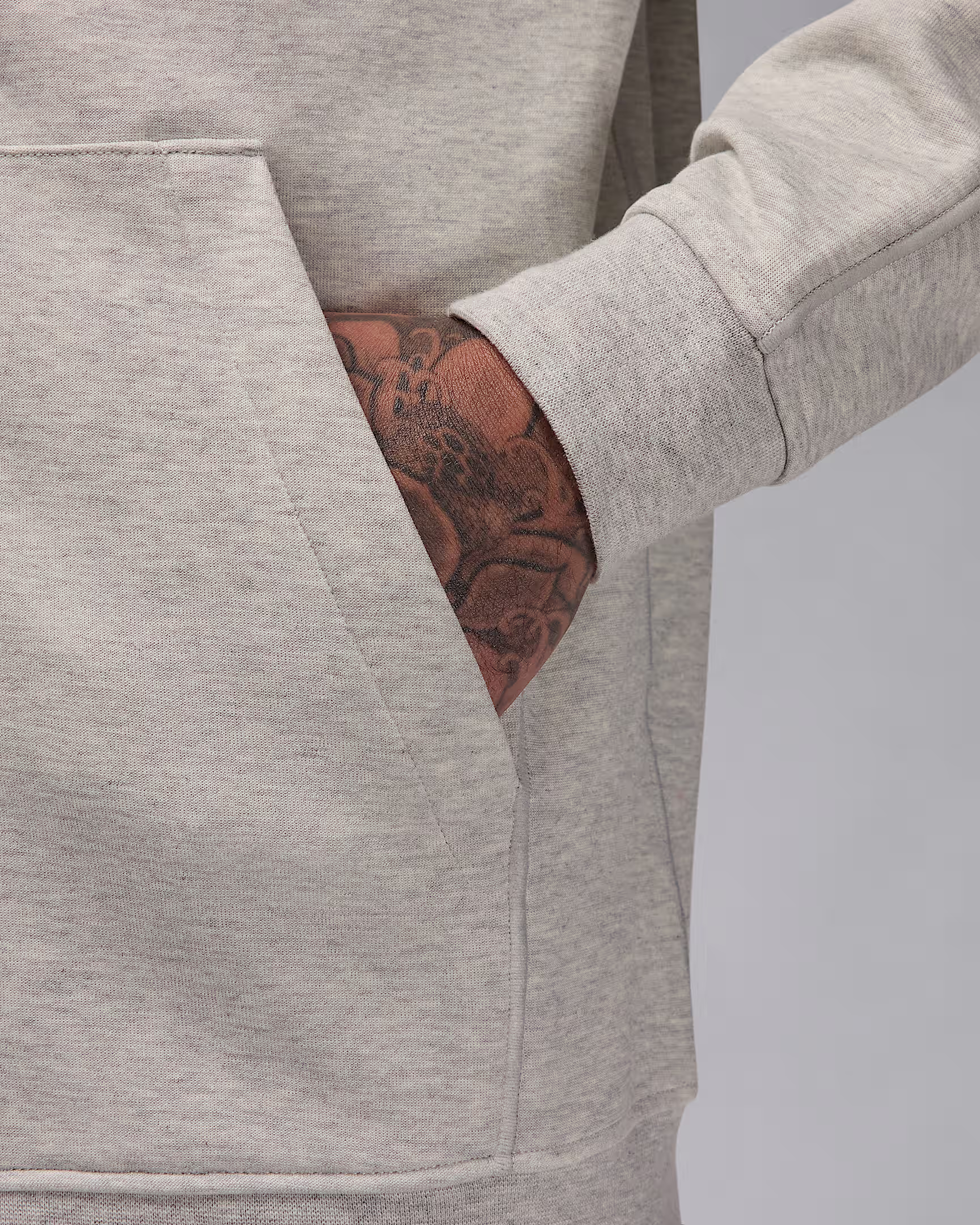 Nike Men’s Dri-FIT Fleece Full-Zip Hoodie – Grey Heather | Lightweight, Sweat-Wicking, Premium Warmt extra image