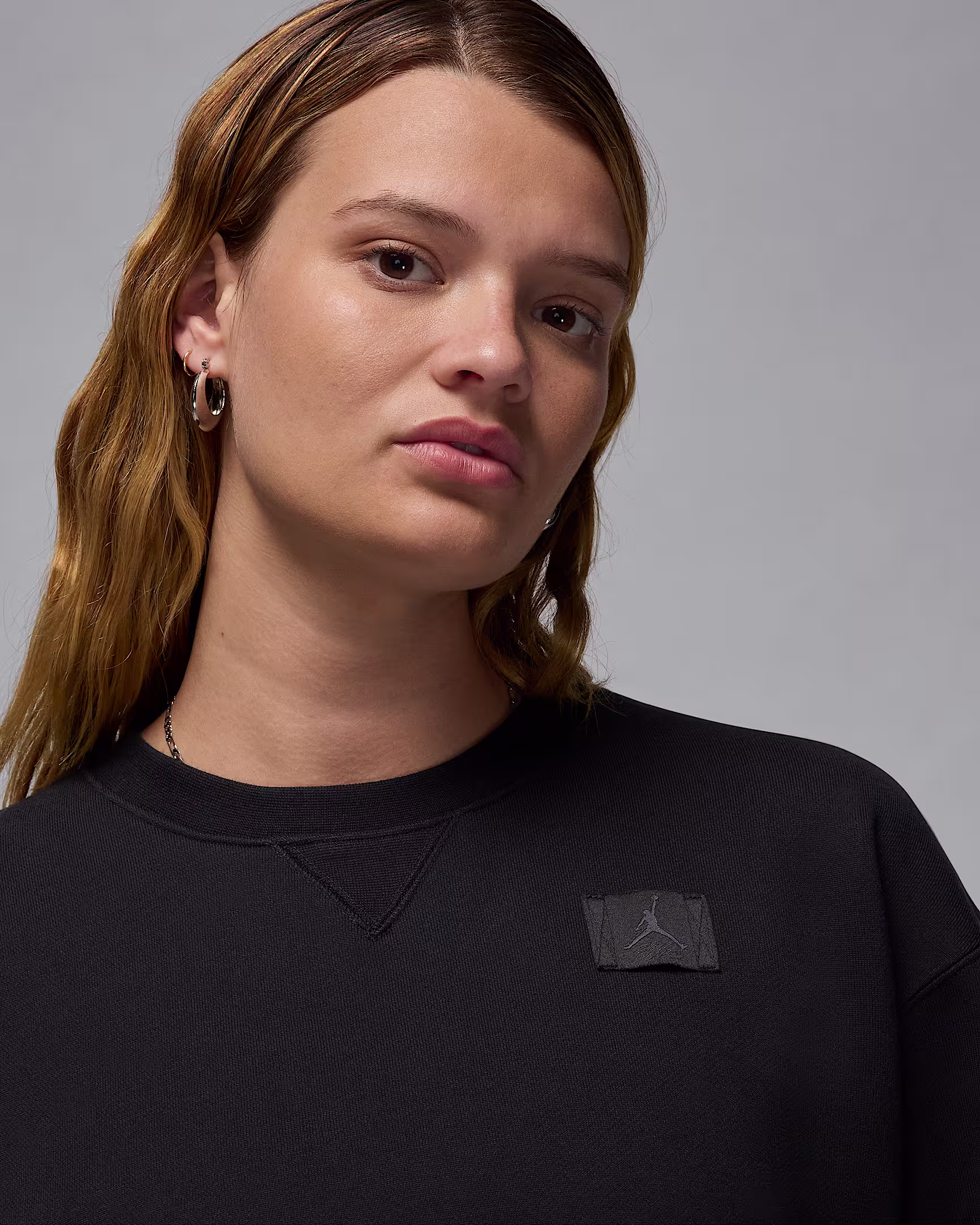 Jordan Supersoft Fleece Sweatshirt – Relaxed Fit Midweight Pullover – Black/Dark Smoke Grey extra image