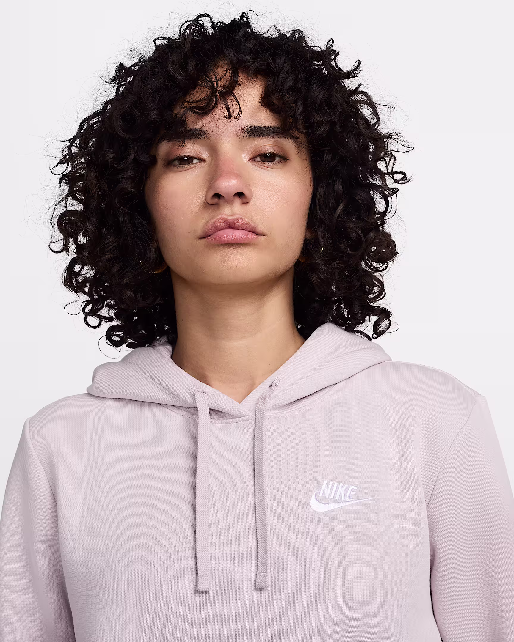 Nike Club Fleece Hoodie – Cozy Pullover Sweatshirt for Cold Weather – Platinum Violet/White extra image