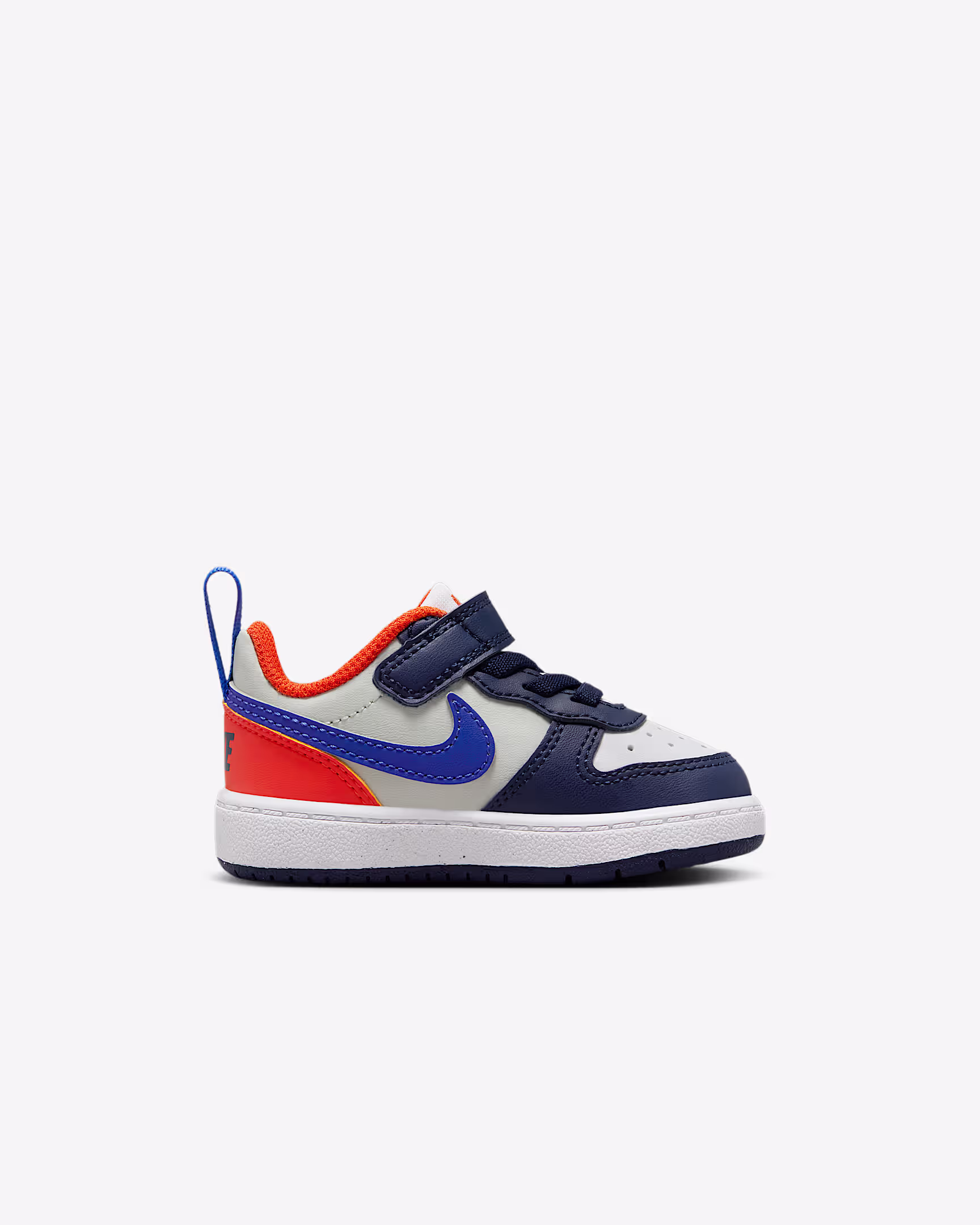 Nike Court Borough Low 2 Kids' Sneakers – Durable Classic Style with Easy Strap – Midnight Navy/Team extra image