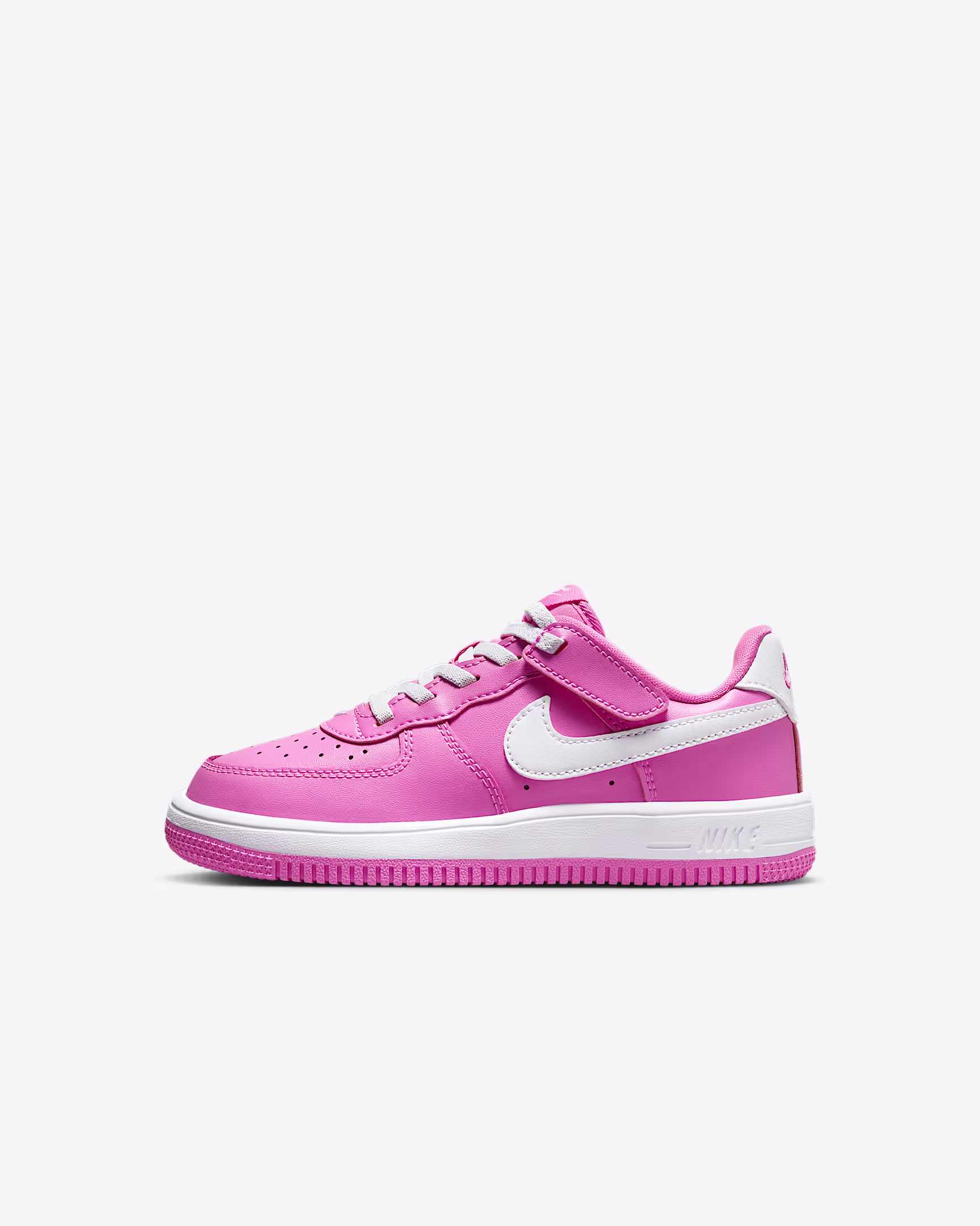 Nike EasyOn Air Force 1 Kids' Sneakers – No-Tie Laces & Strap – Playful Pink | AmazPromo