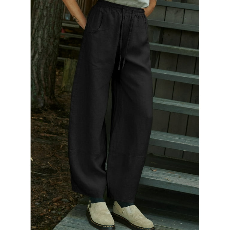 DOKOTOO Women’s Wide Leg Harem Pants – Boho Casual Palazzo Trousers with Drawstring Waist & Pockets extra image