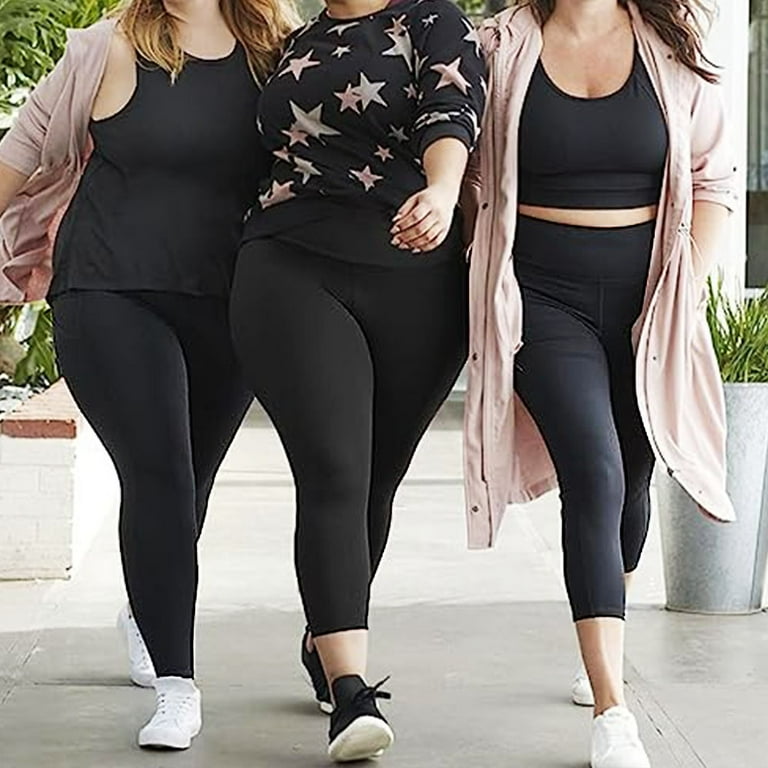 FORJOE 2-Pack High Waist Yoga Leggings with Deep Pockets for Women – Tummy Control, Plus Size Workou extra image