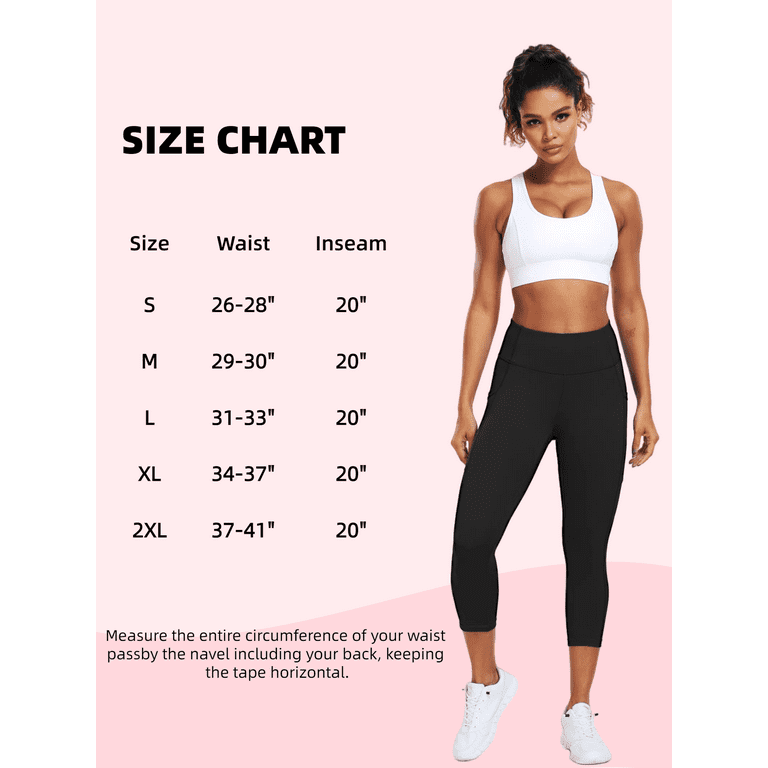 NELEUS Women's High Waisted Capri Yoga Leggings with Pockets – Buttery Soft Compression Workout | AmazPromo
