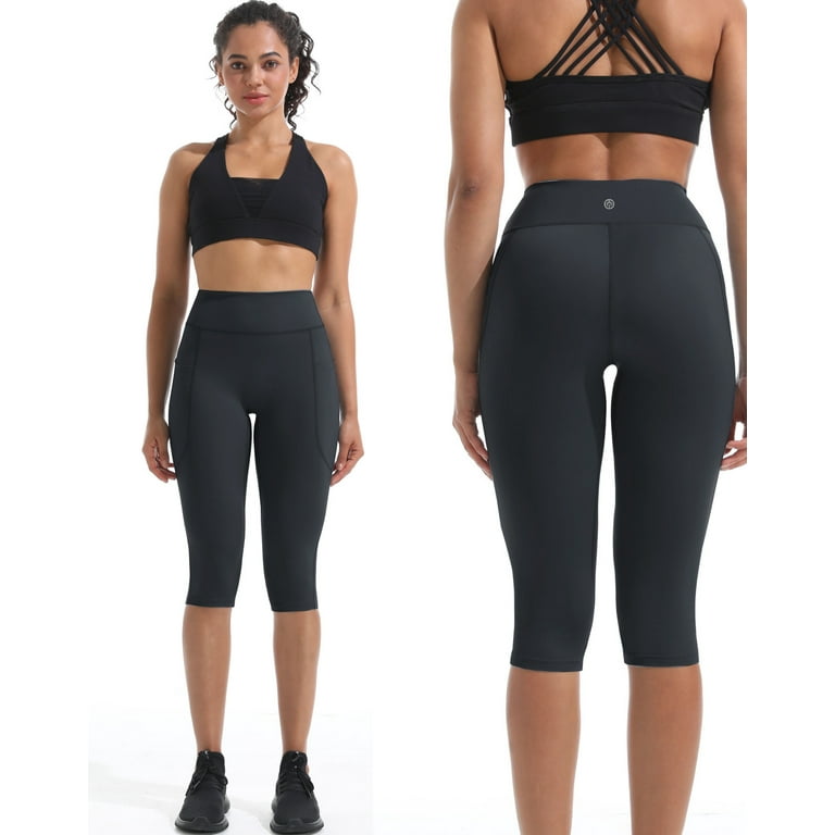 NELEUS Women’s High Waist Capri Yoga Leggings with Pockets – 3 Pack Tummy Control Workout Pants | AmazPromo