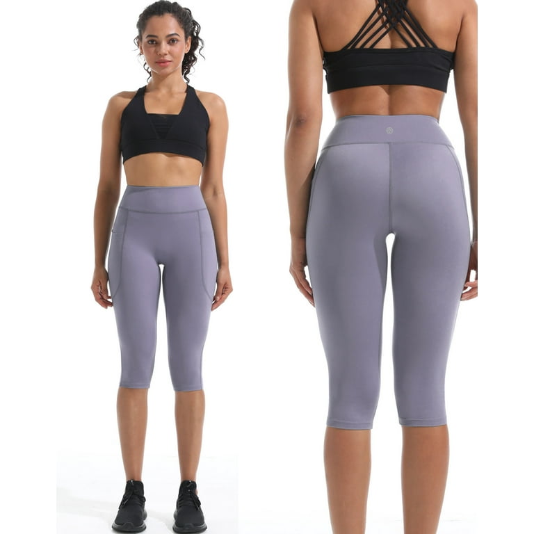 NELEUS Women’s High Waist Capri Yoga Leggings with Pockets – 3 Pack Tummy Control Workout Pants extra image