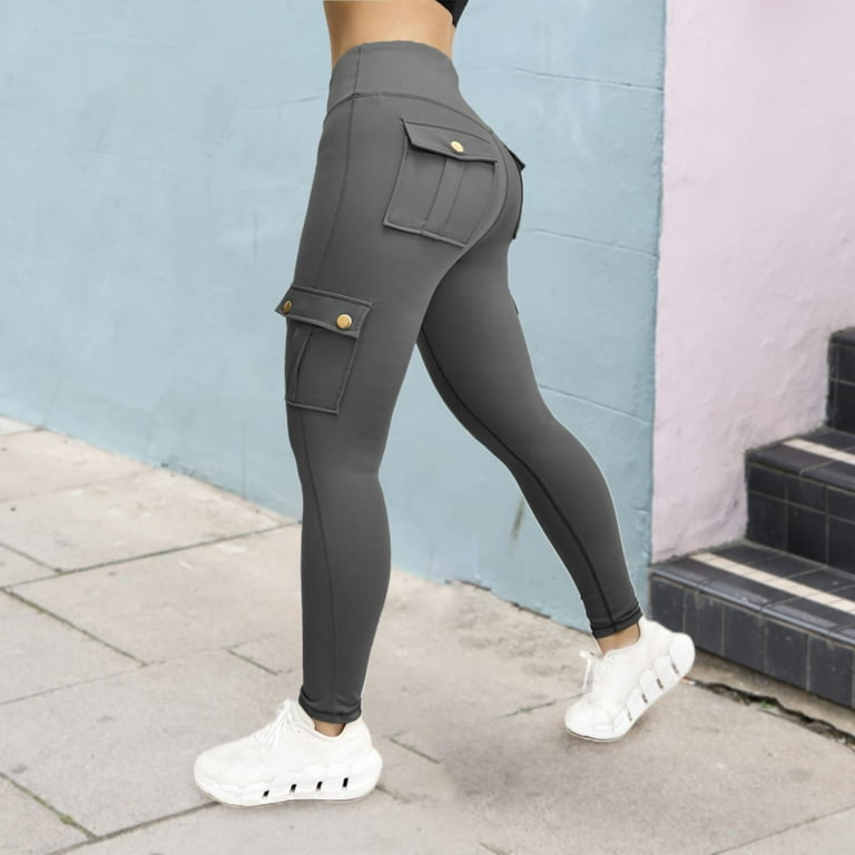 YABCSAZ Butt Lift Cargo Leggings for Women with Flap Pockets – High Waist Tummy Control Yoga Pants | AmazPromo