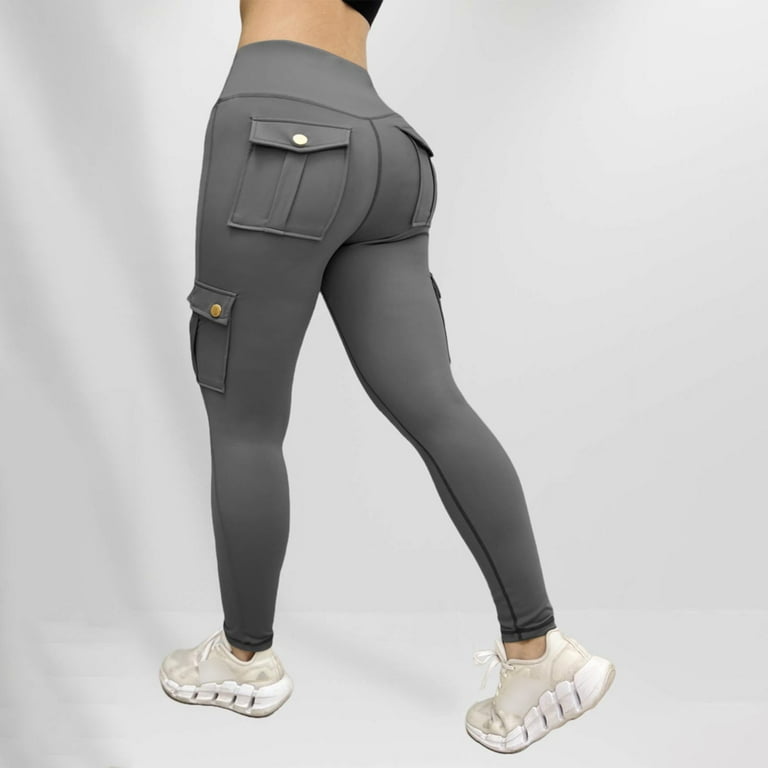 YABCSAZ Butt Lift Cargo Leggings for Women with Flap Pockets – High Waist Tummy Control Yoga Pants extra image