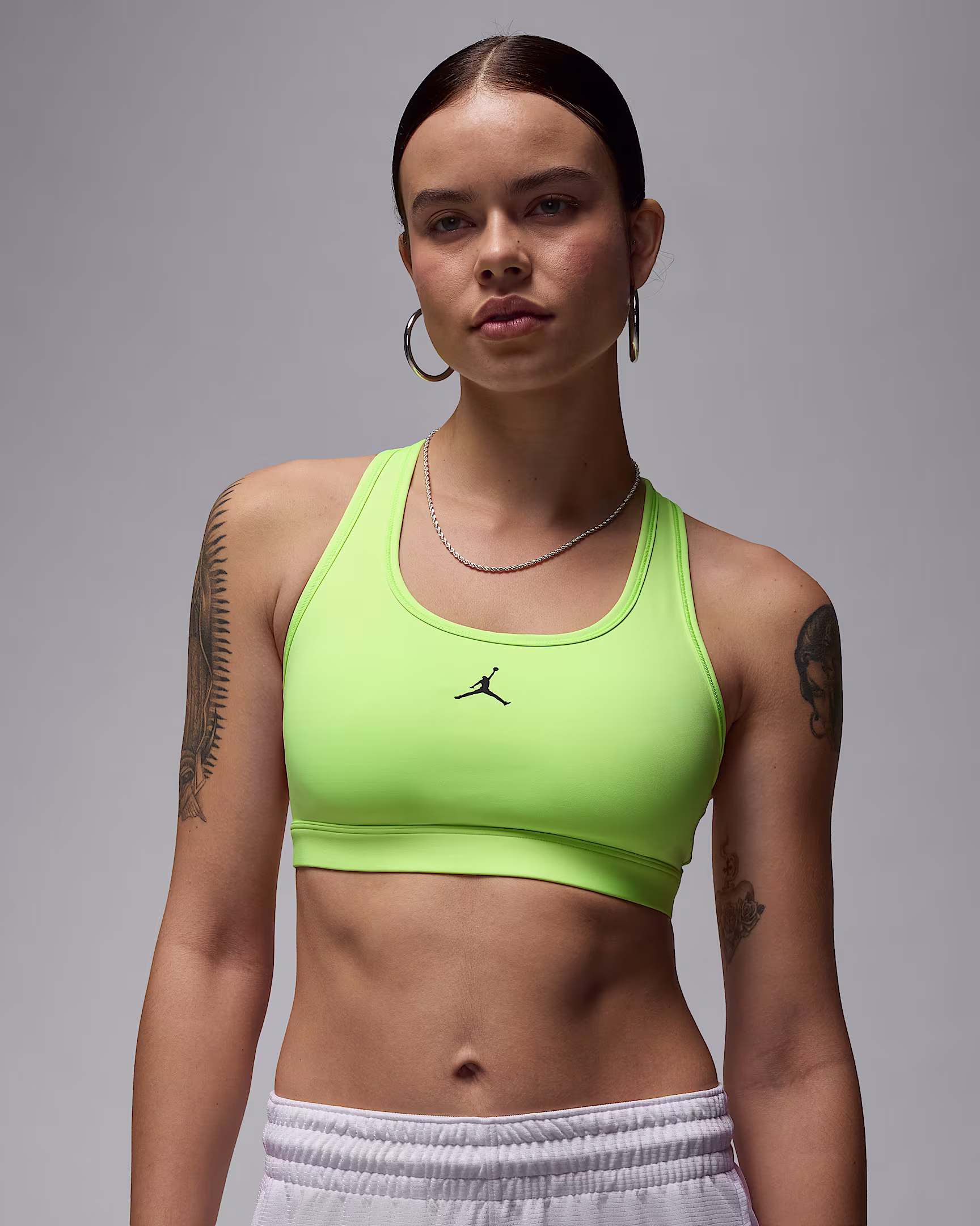 Nike Dri-FIT Medium Support Sports Bra – Adaptive Fit, Sewn-In Padding – Electric Green/Black | AmazPromo