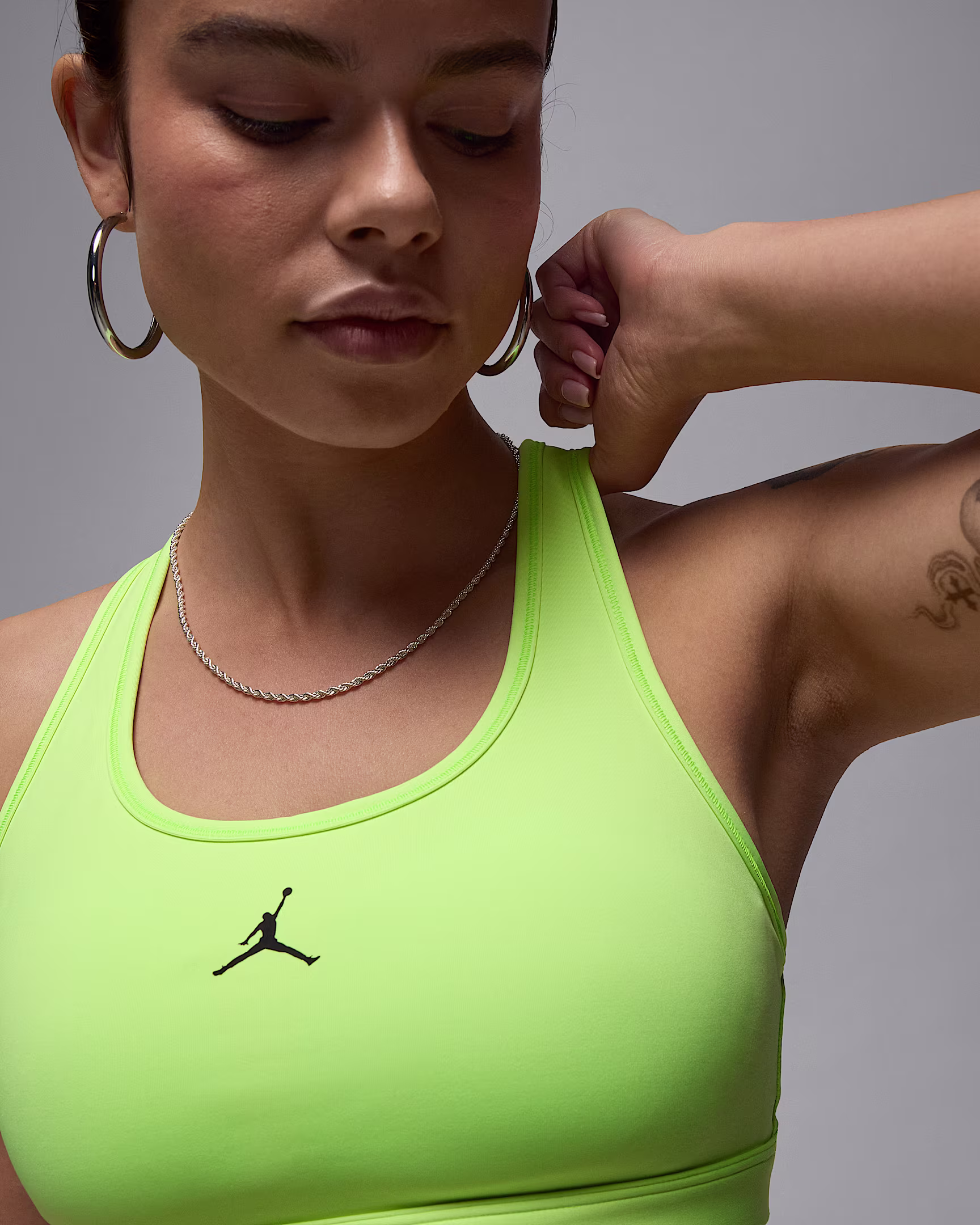 Nike Dri-FIT Medium Support Sports Bra – Adaptive Fit, Sewn-In Padding – Electric Green/Black | AmazPromo