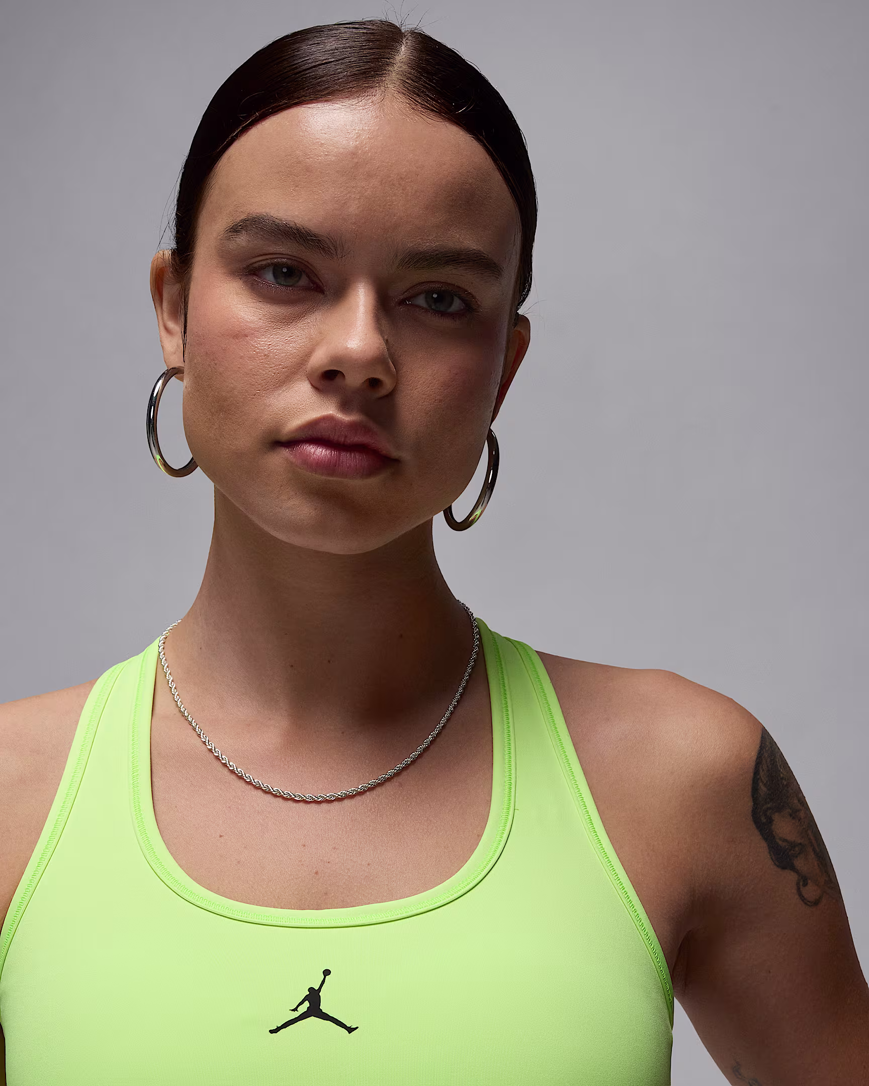 Nike Dri-FIT Medium Support Sports Bra – Adaptive Fit, Sewn-In Padding – Electric Green/Black extra image