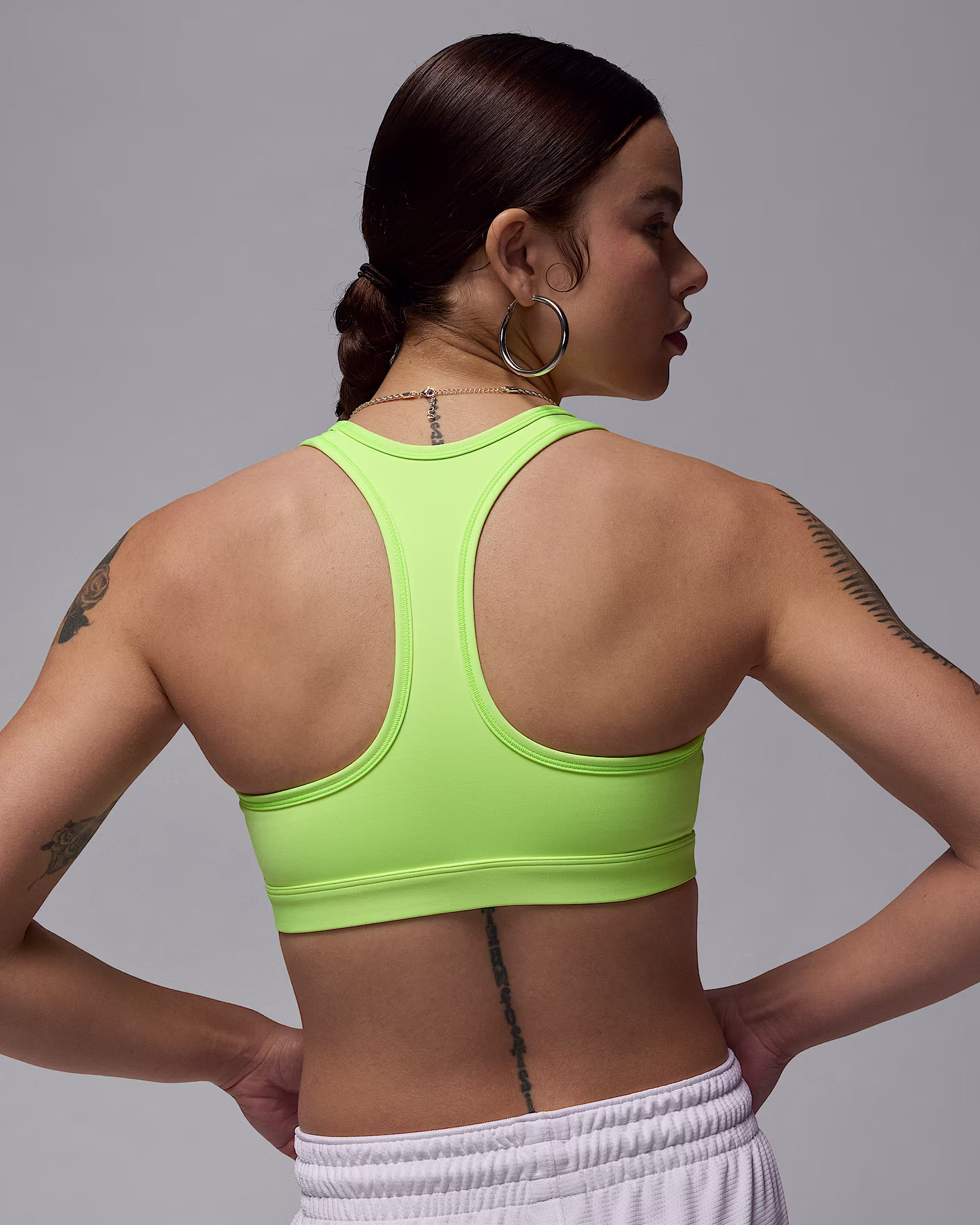 Nike Dri-FIT Medium Support Sports Bra – Adaptive Fit, Sewn-In Padding – Electric Green/Black extra image