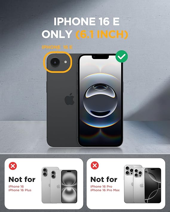 Miracase Magnetic Case for iPhone 16e 6.1" – Full-Body Protection with Built-in Glass Screen Protect extra image