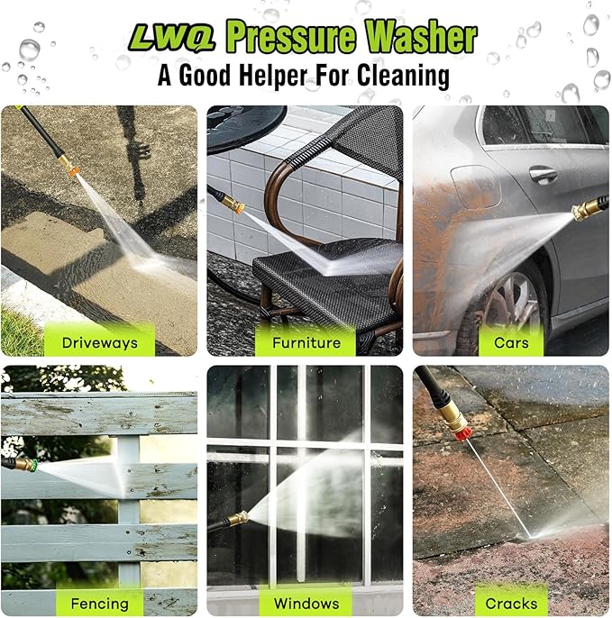 Electric Pressure Washer 2.5 GPM – 1800W High-Power Washer with 4 Quick-Connect Nozzles & Foam Canno | AmazPromo