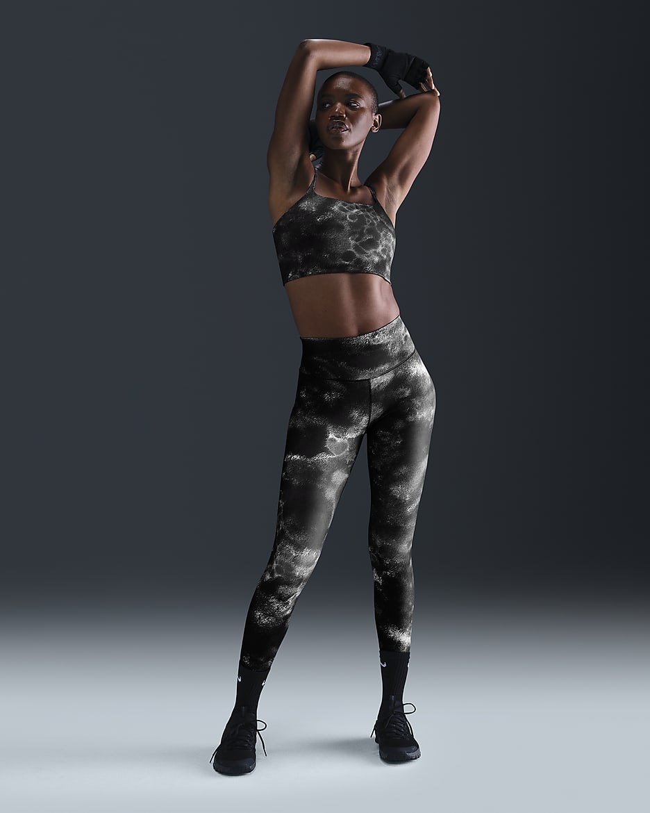 Nike One Convertible Women’s Printed Longline Sports Bra – Light Support, Lightly Lined, Stylish Gym | AmazPromo