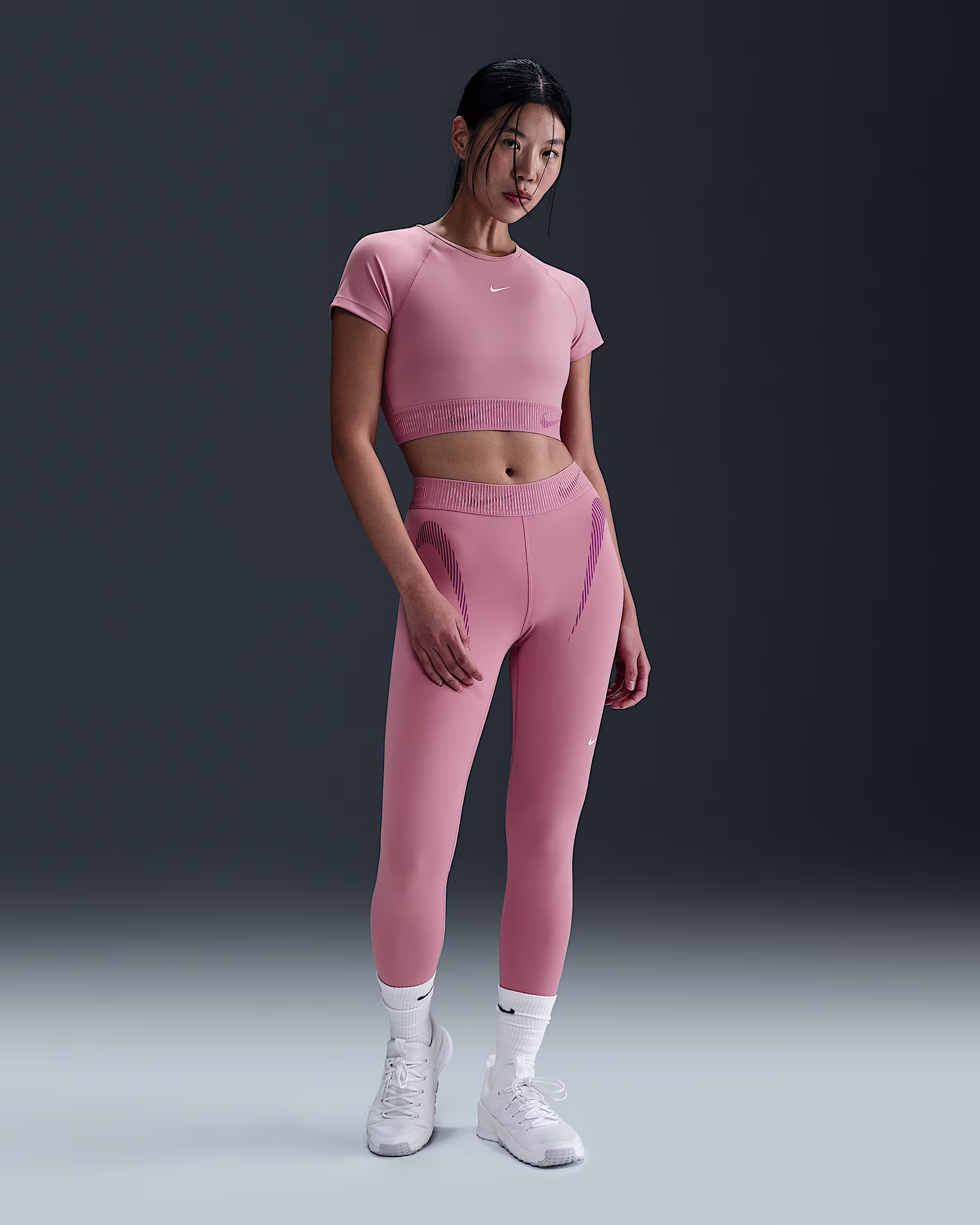 Nike Pro Women’s Dri-FIT Cropped Graphic Training Top – Sweat-Wicking, Stretch Fit Crop Tee for High | AmazPromo