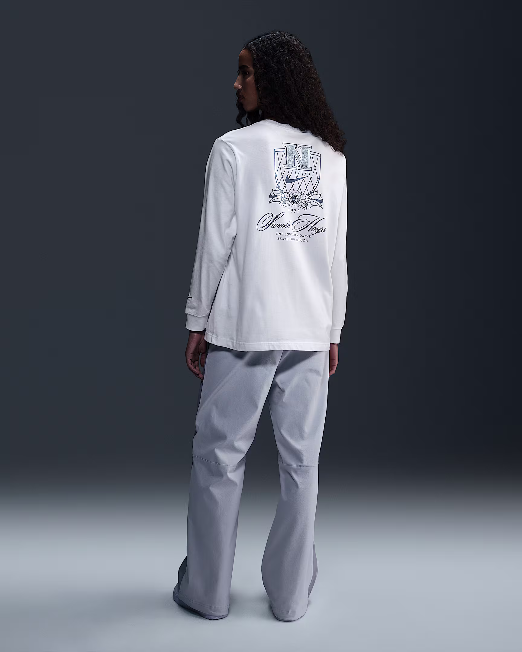 Nike Women’s Long-Sleeve Graphic Basketball T-Shirt – Street-Inspired Dri-FIT Top for On & Off the C | AmazPromo