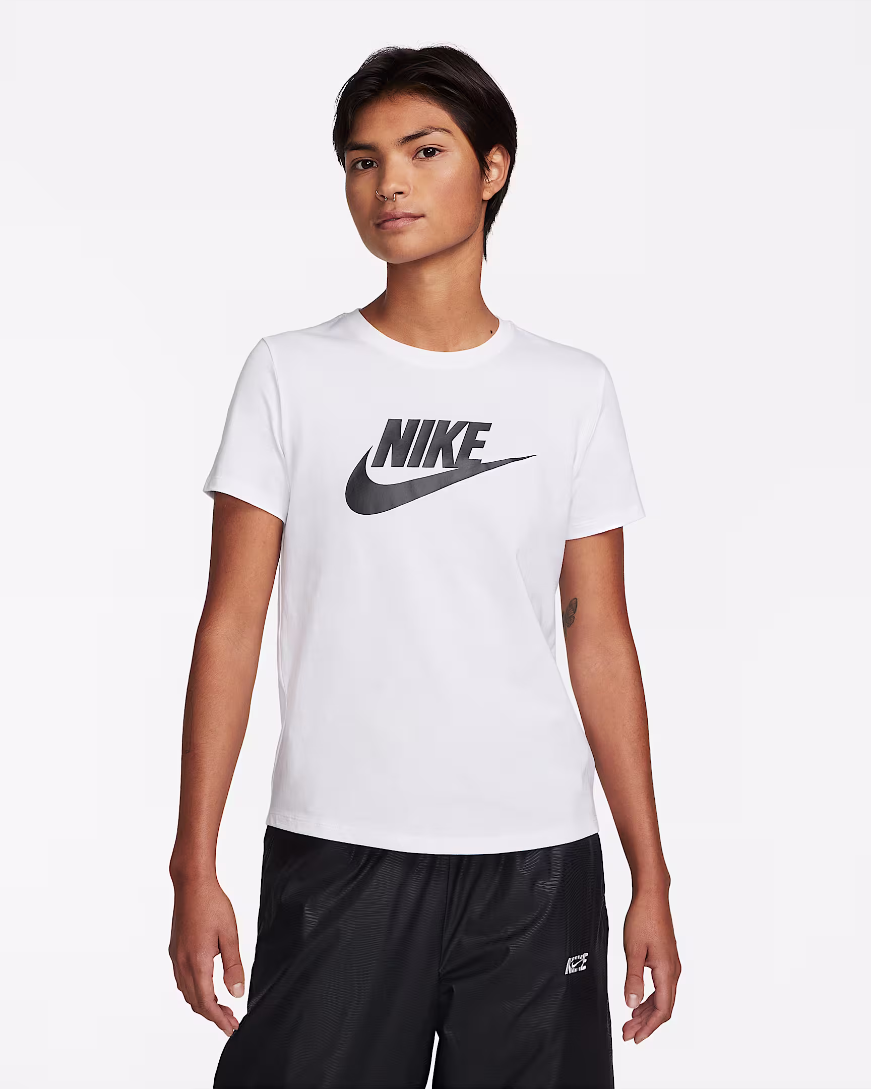 Nike Sportswear Essentials Women’s Logo T-Shirt – Classic Cotton Tee with Iconic Swoosh for Everyday | AmazPromo