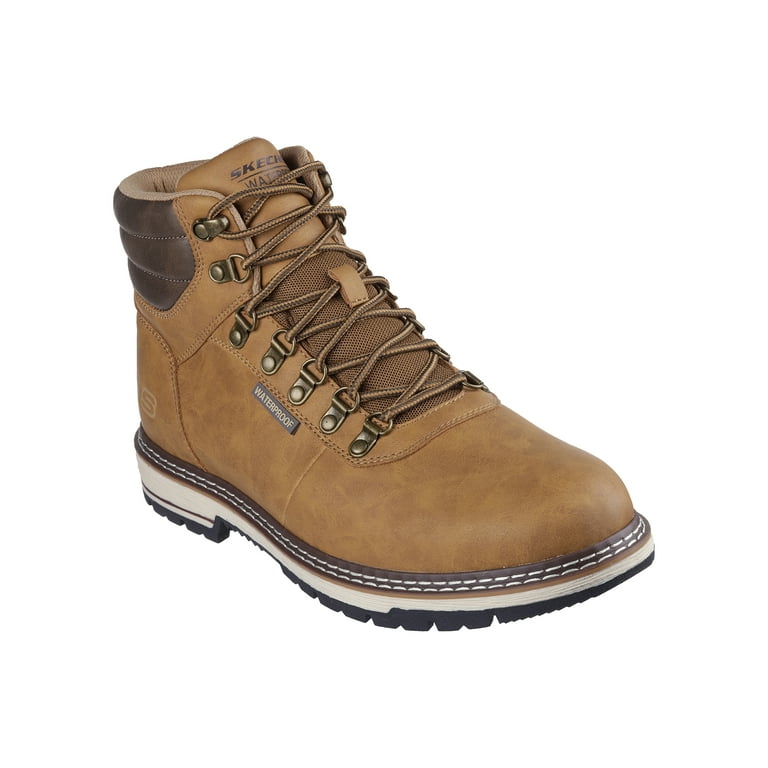 Skechers Men's Corado Waterproof Wide Fit Hiking Boots – Air Cooled Memory Foam, Goga Mat Arch Suppo | AmazPromo