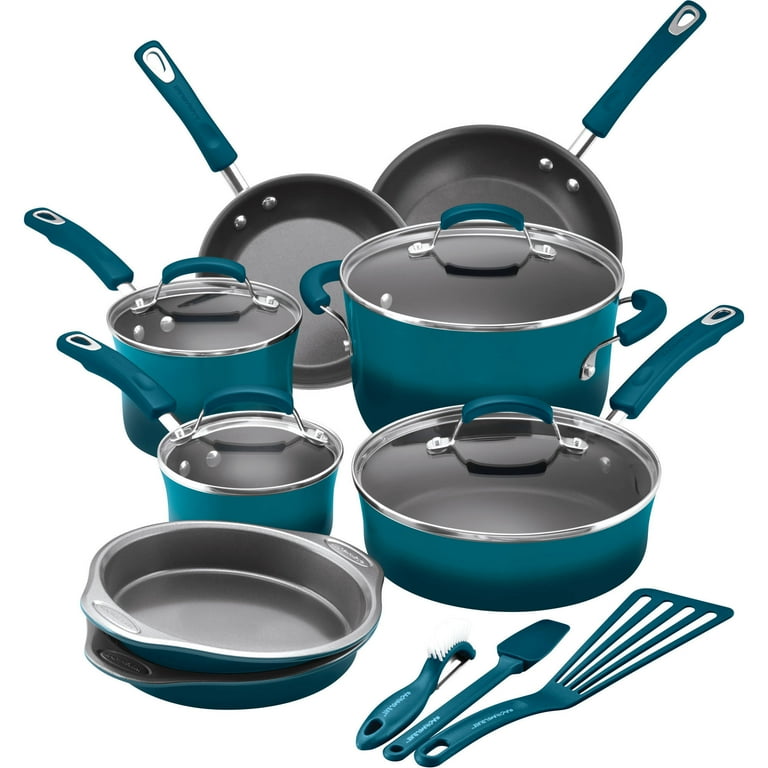 Rachael Ray 15-Piece Nonstick Cookware Set – Premium Pots and Pans with Utensils, Shatter-Resistant extra image