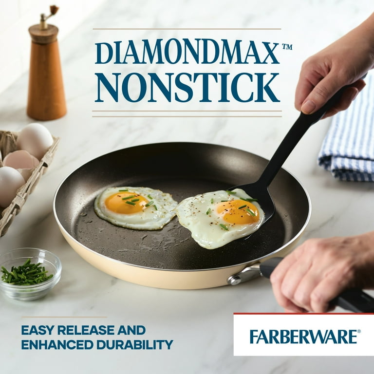 Farberware Easy Clean 22-Piece Nonstick Cookware Set, Almond – Dishwasher Safe Aluminum Pots extra image