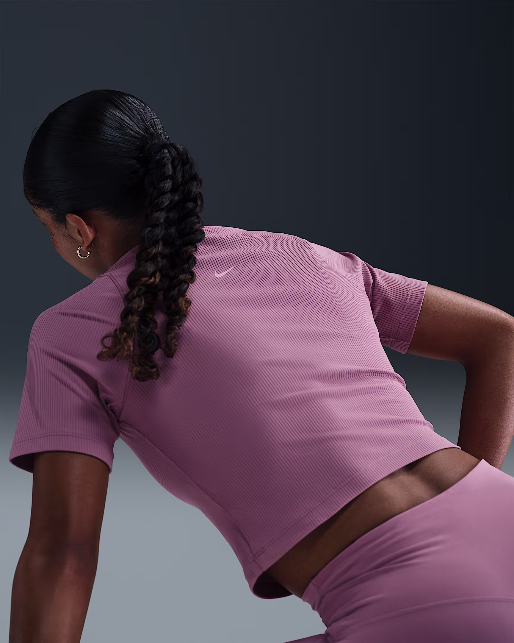 Nike Zenvy Rib Women’s Dri-FIT Short-Sleeve Top – Soft Ribbed Performance Tee for Yoga, Studio, & Al | AmazPromo