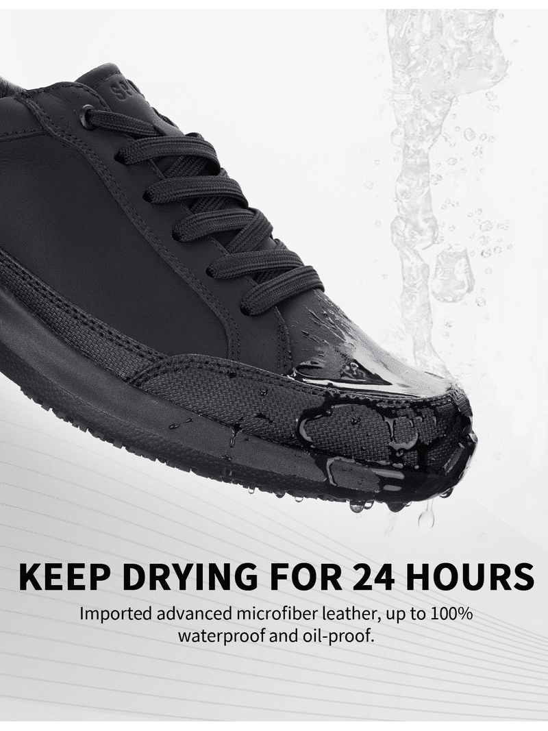 SPIEZ Men’s Slip-Resistant Waterproof Work Shoes – Lightweight Non-Slip Safety Sneakers for Kitchen | AmazPromo