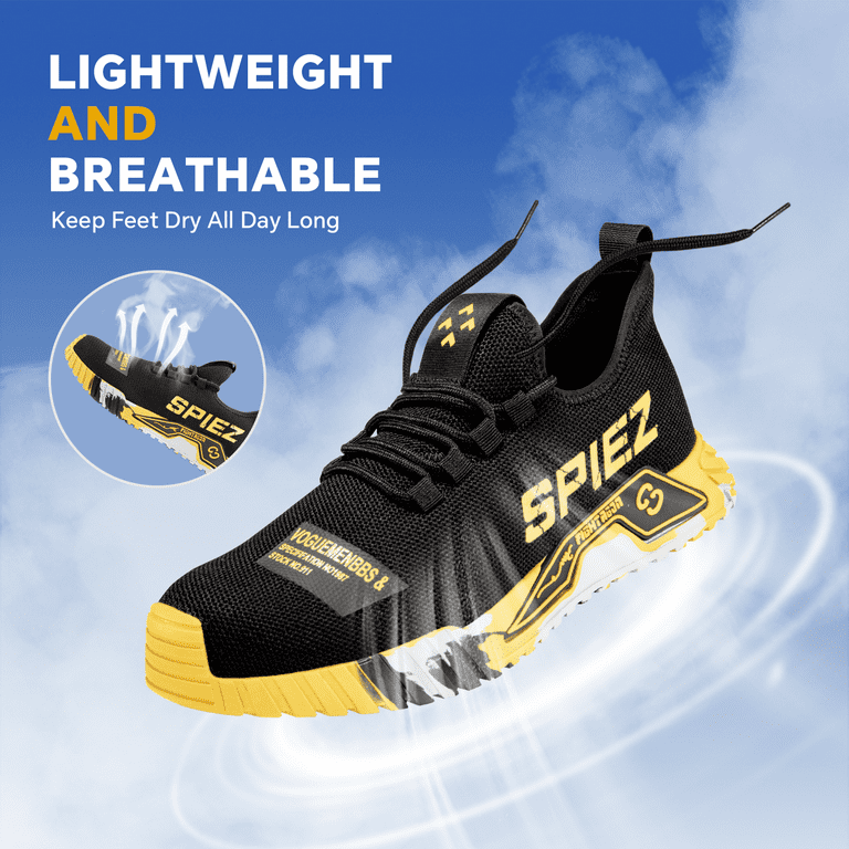 SPIEZ Steel Toe Slip-On Work Shoes for Men – Breathable, Non-Slip, Puncture-Resistant Safety Sneaker extra image