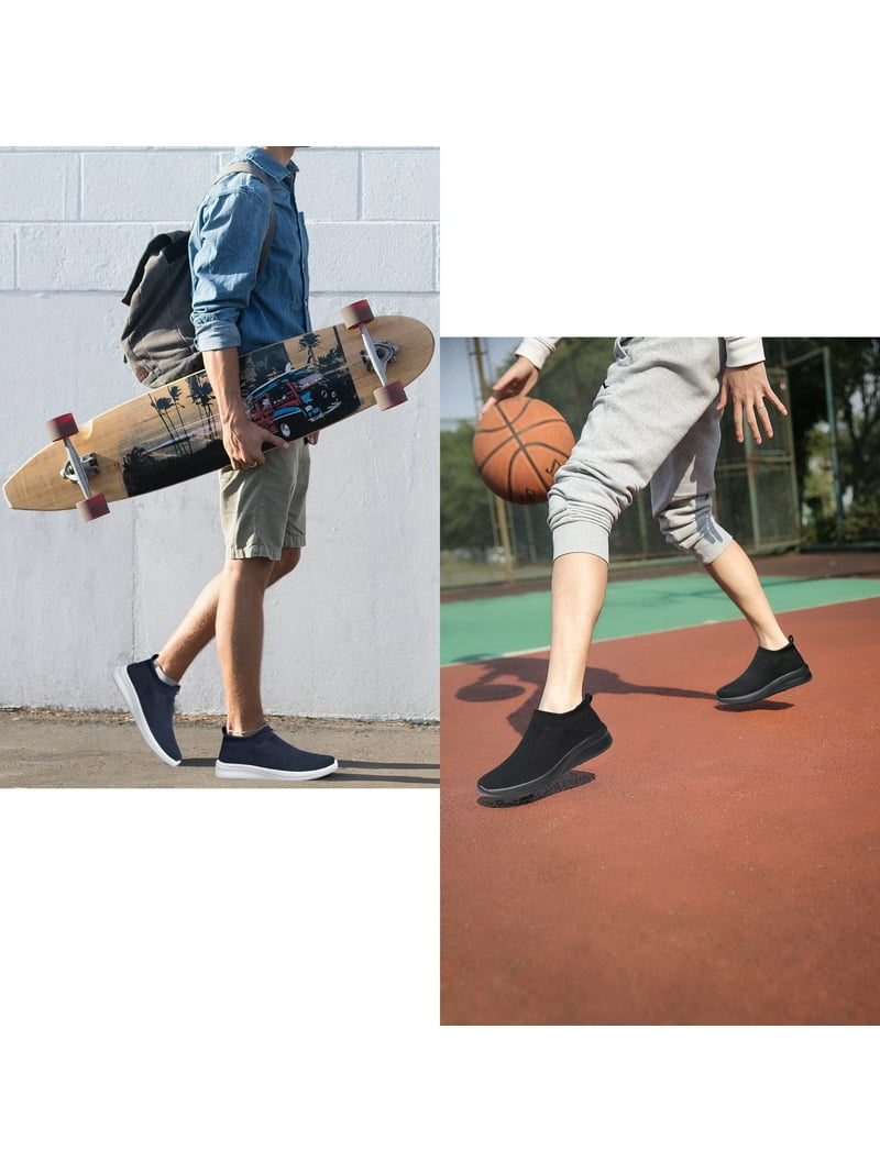 ADQ Men's Slip-On Walking Sneakers – Lightweight, Breathable, Non-Slip Mesh Shoes for All-Day | AmazPromo