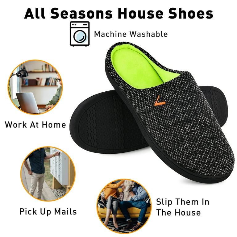 VONMAY Men's Memory Foam House Slippers – Breathable Knit Indoor Outdoor Non-Slip Cozy Shoes for All extra image