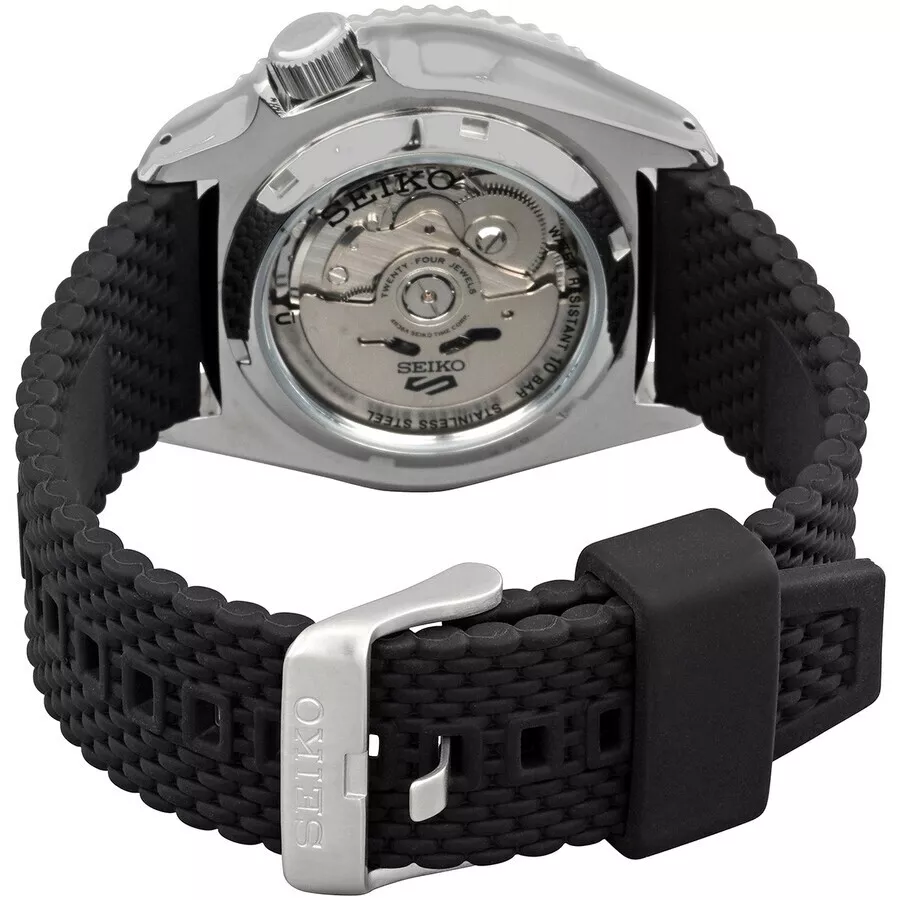 Seiko 5 Sports Men's Automatic Black Watch SRPD73K2 – Rugged Dive-Style Timepiece with Stainless Ste | AmazPromo