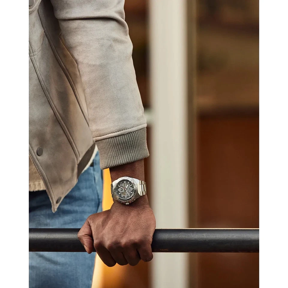 Citizen JY8120-58E Men’s Eco-Drive Promaster Skyhawk – 46mm Atomic Chronograph Pilot Watch in Silver | AmazPromo