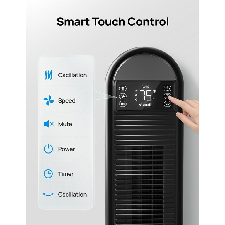 Dreo 42" Bladeless Tower Fan with Remote – Ultra Quiet 34dB Oscillating Fan for Bedroom & Home, 26 | AmazPromo