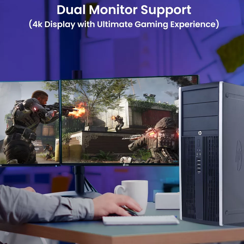 HP Gaming Tower Desktop PC – Intel Core i5 2nd Gen, 16GB RAM, 256GB SSD + 500GB HDD, NVIDIA GT 1030, | AmazPromo