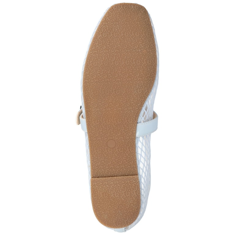 Journee Women's Square Toe Mesh Ballet Flats – Stylish Mary Jane Slip-On Shoes with Cushioned Insole extra image