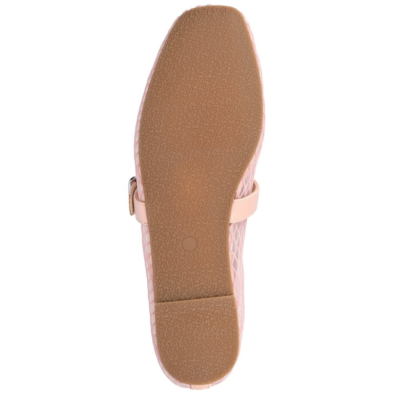 Journee Casha Mesh Mary Jane Flats for Women – Square Toe Slip-On Ballet Dress Shoes with Cushioned extra image