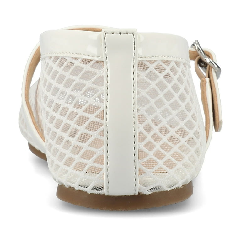 Journee Collection Casha Mesh Mary Jane Flats for Women – Stylish Square Toe Slip-On Dress Shoes | AmazPromo