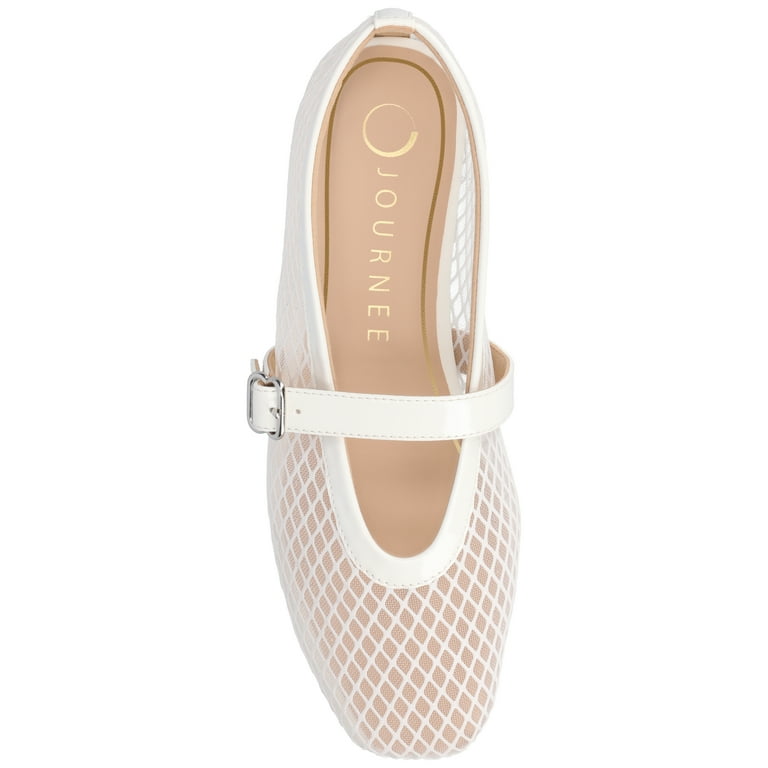 Journee Collection Casha Mesh Mary Jane Flats for Women – Stylish Square Toe Slip-On Dress Shoes extra image