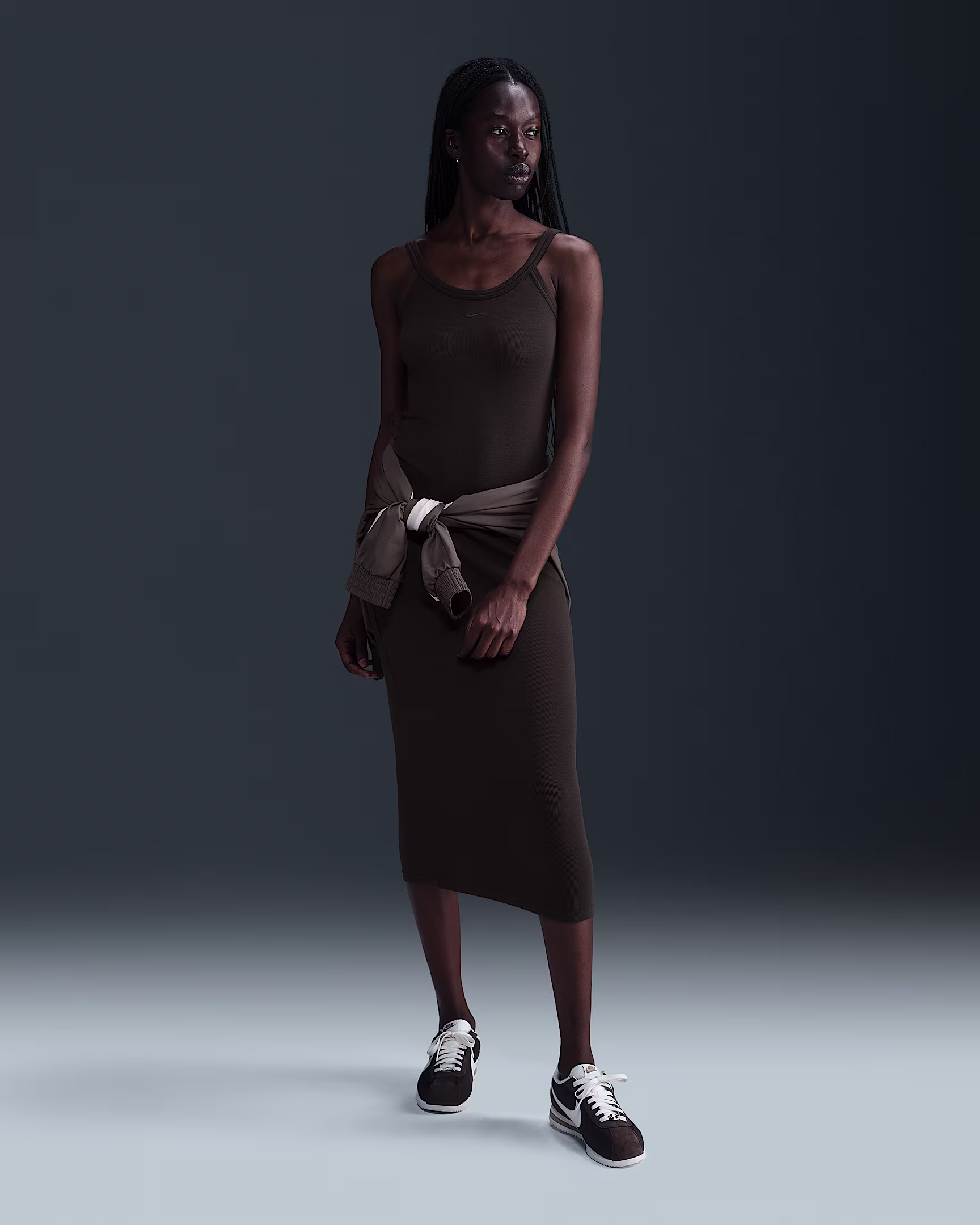 Nike Sportswear Chill Knit Mini-Rib Tank Dress for Women – Soft Stretchy Slim Fit Summer Dress | AmazPromo