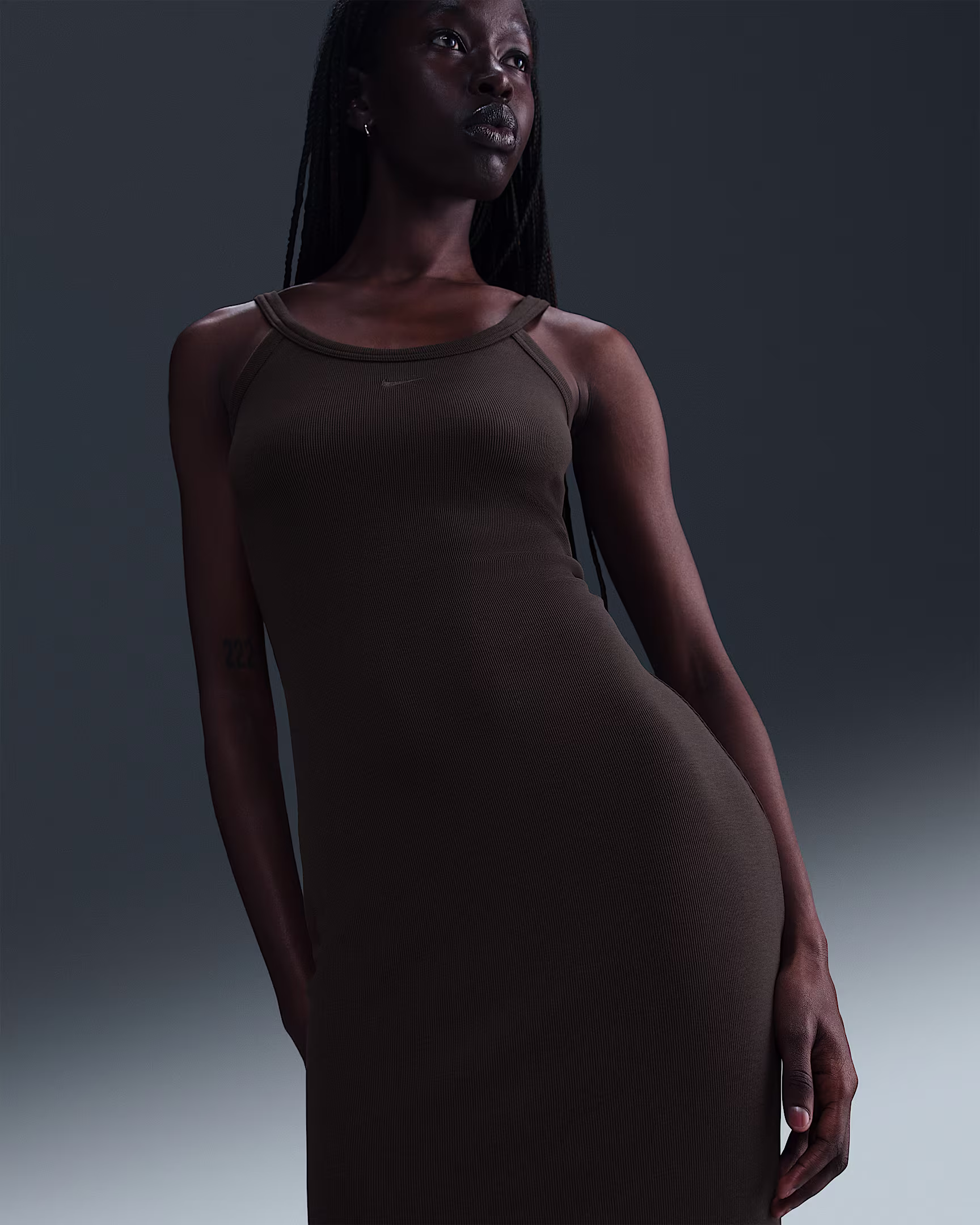 Nike Sportswear Chill Knit Mini-Rib Tank Dress for Women – Soft Stretchy Slim Fit Summer Dress extra image